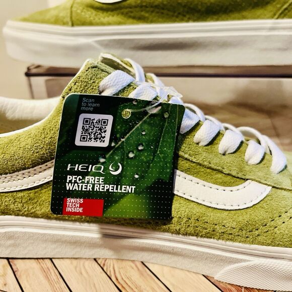 VANS Old Skool M 8.5 W 10 Winter Pear Sneakers Pig Suede Pale Green VN0005UFBYY - Picture 8 of 9